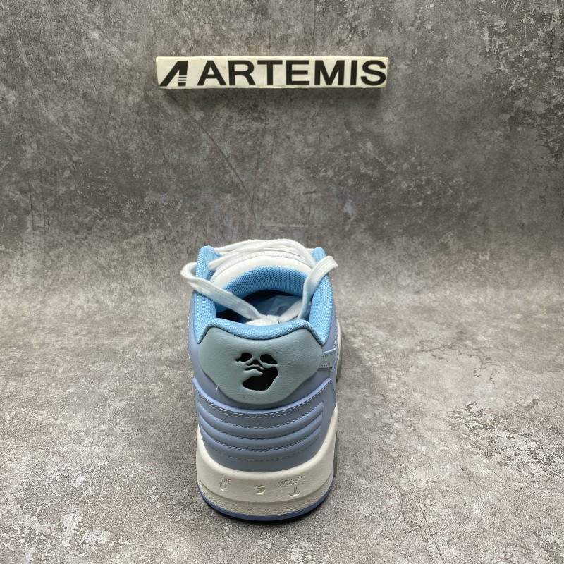 OFF-WHITE OOO Low Out Of Office Calf Leather White Light Blue