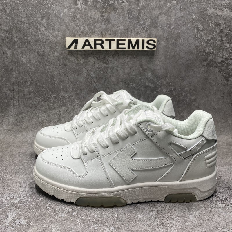 OFF-WHITE Out Of Office OOO Low Tops Triple White