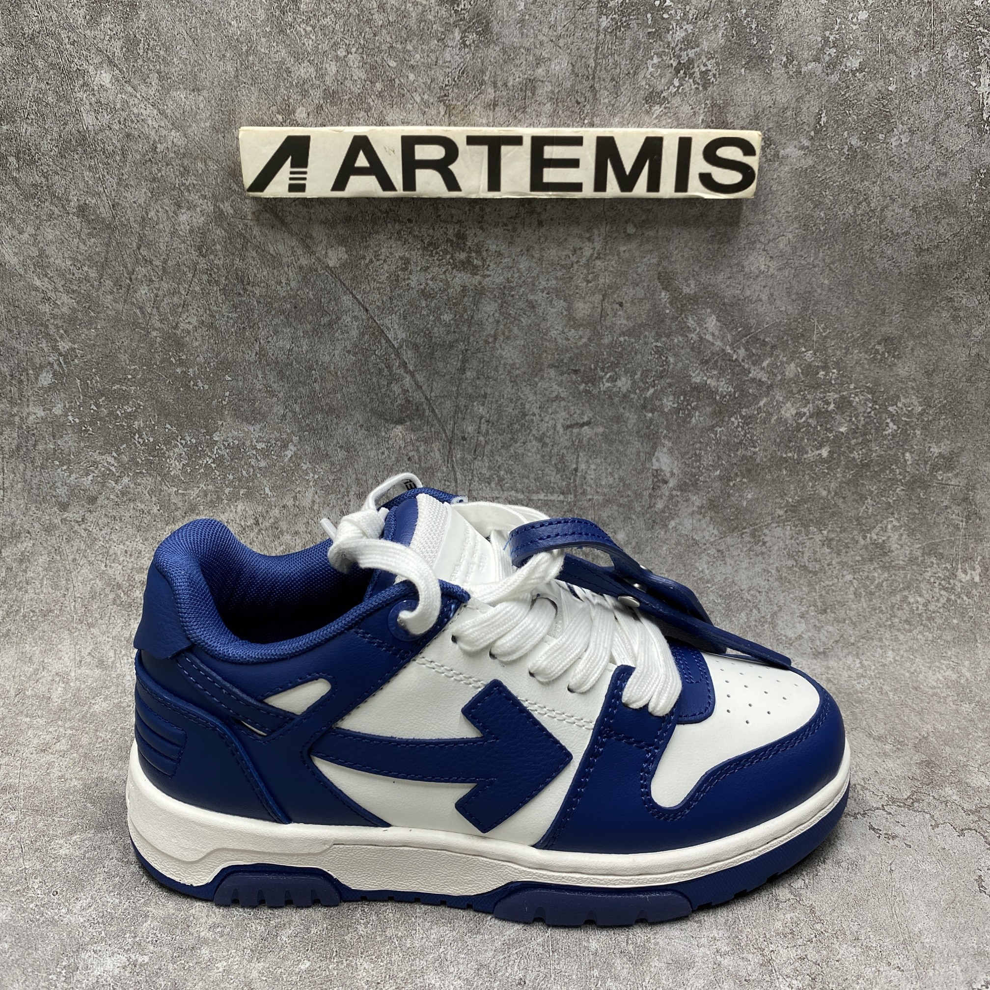 Off-White Out Of Office Leather Sneaker Dark Blue White