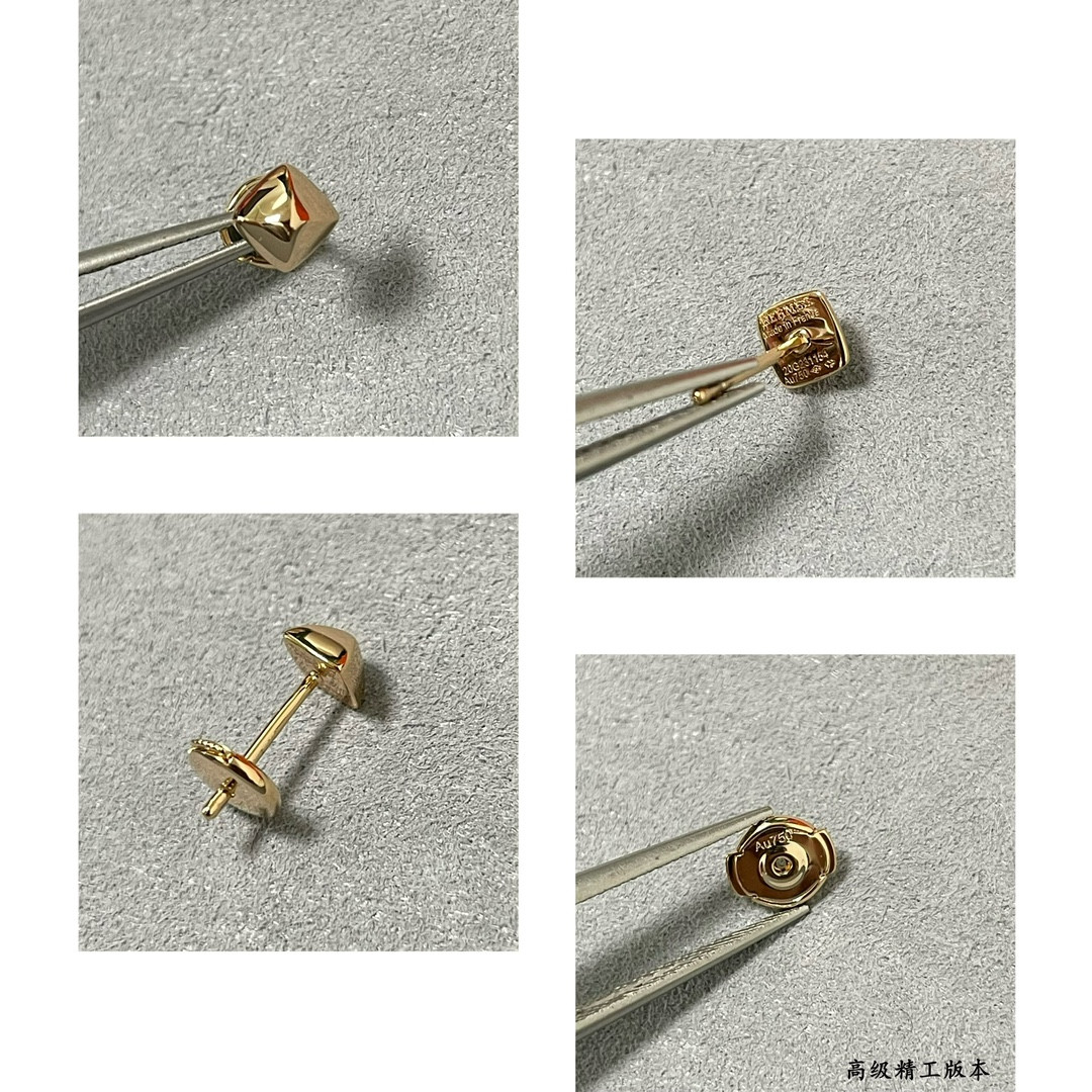 H**me5 single rivet smooth stud earrings