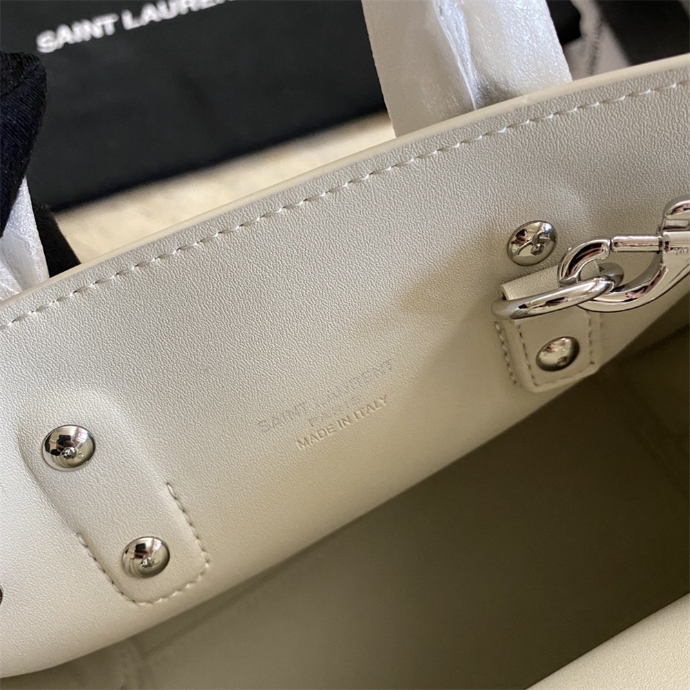 Y*L sac de jour nano in grained leather white