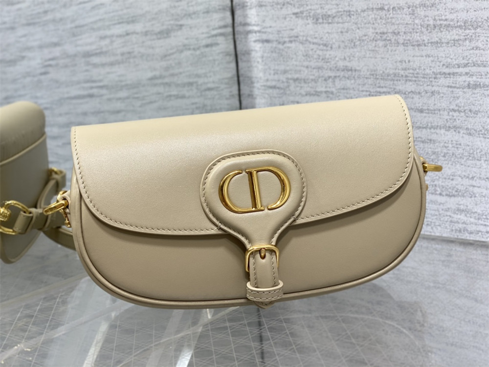 D*or bobby east-west bag sand-colored box calfskin