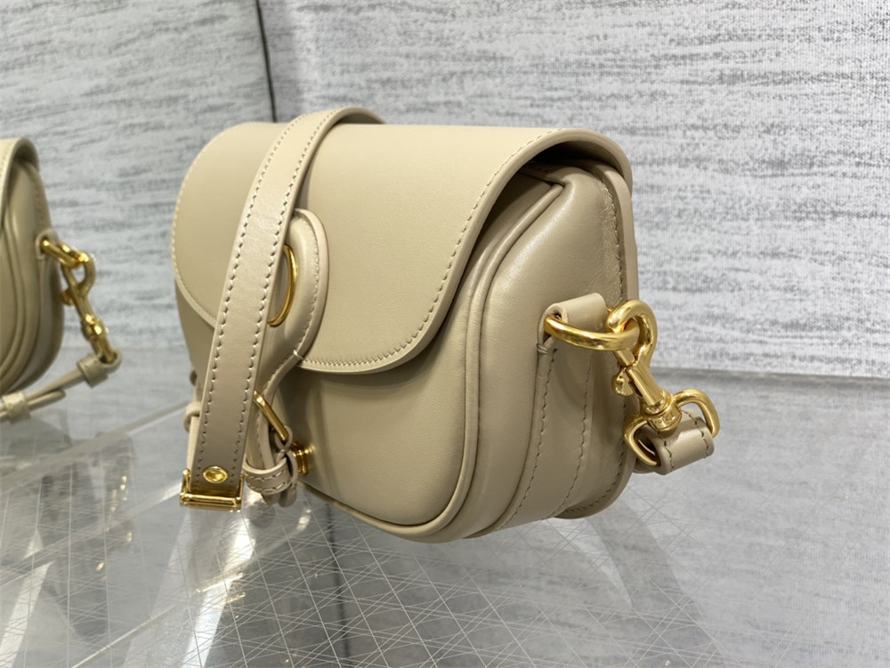 D*or bobby east-west bag sand-colored box calfskin