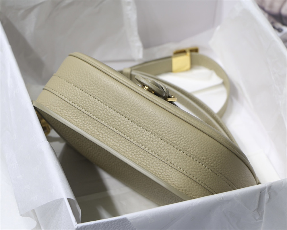 medium D*or bobby bag apricot grained calfskin