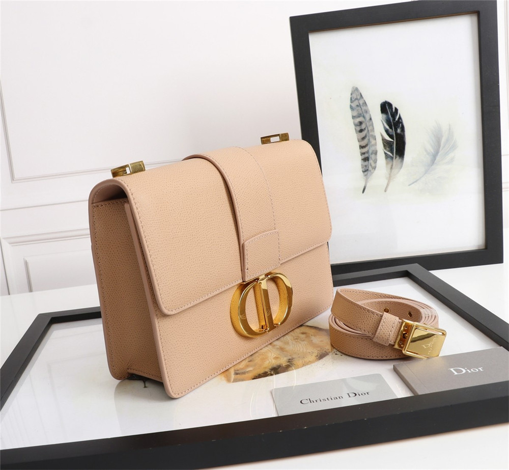 D*or 30 montaigne chain bag grained pink