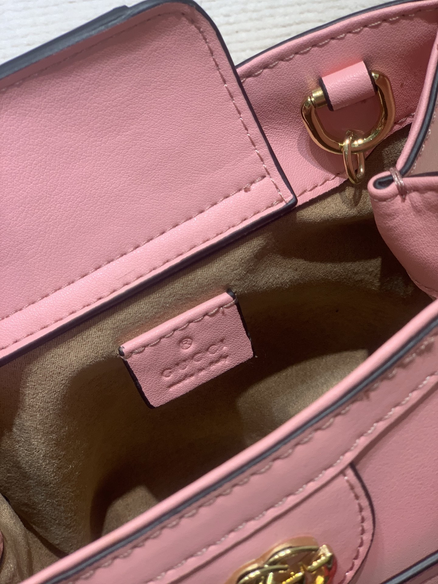 G*u*i diana mini tote bag pink 20w x 16h x 10d cm