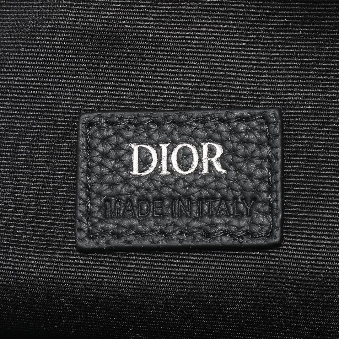 D*or safari bag with strap  black D*or oblique jacquard  8.5 x 6 x 2.5 inches