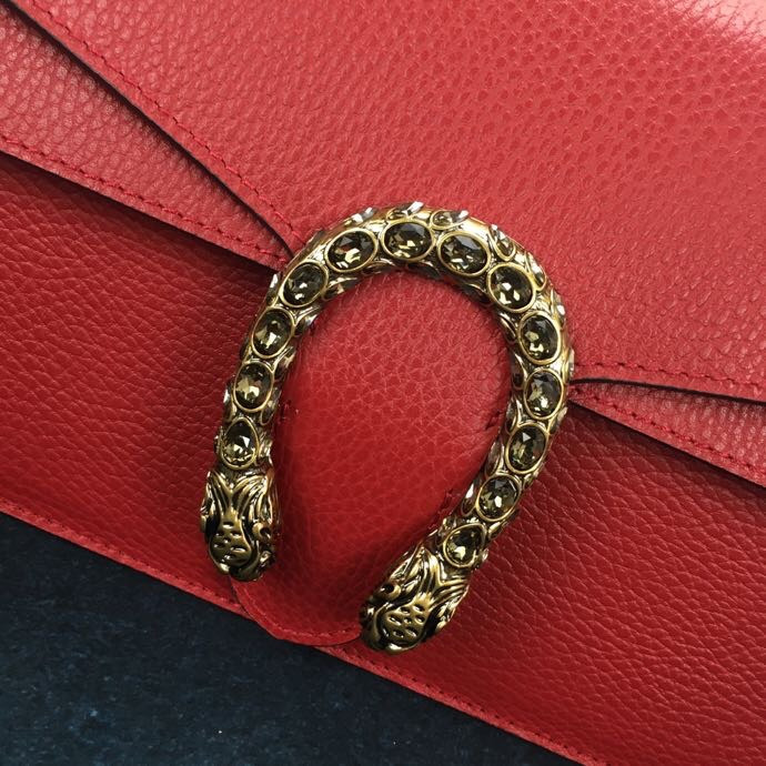 G*u*i dionysus small shoulder bag red 28x18x9cm