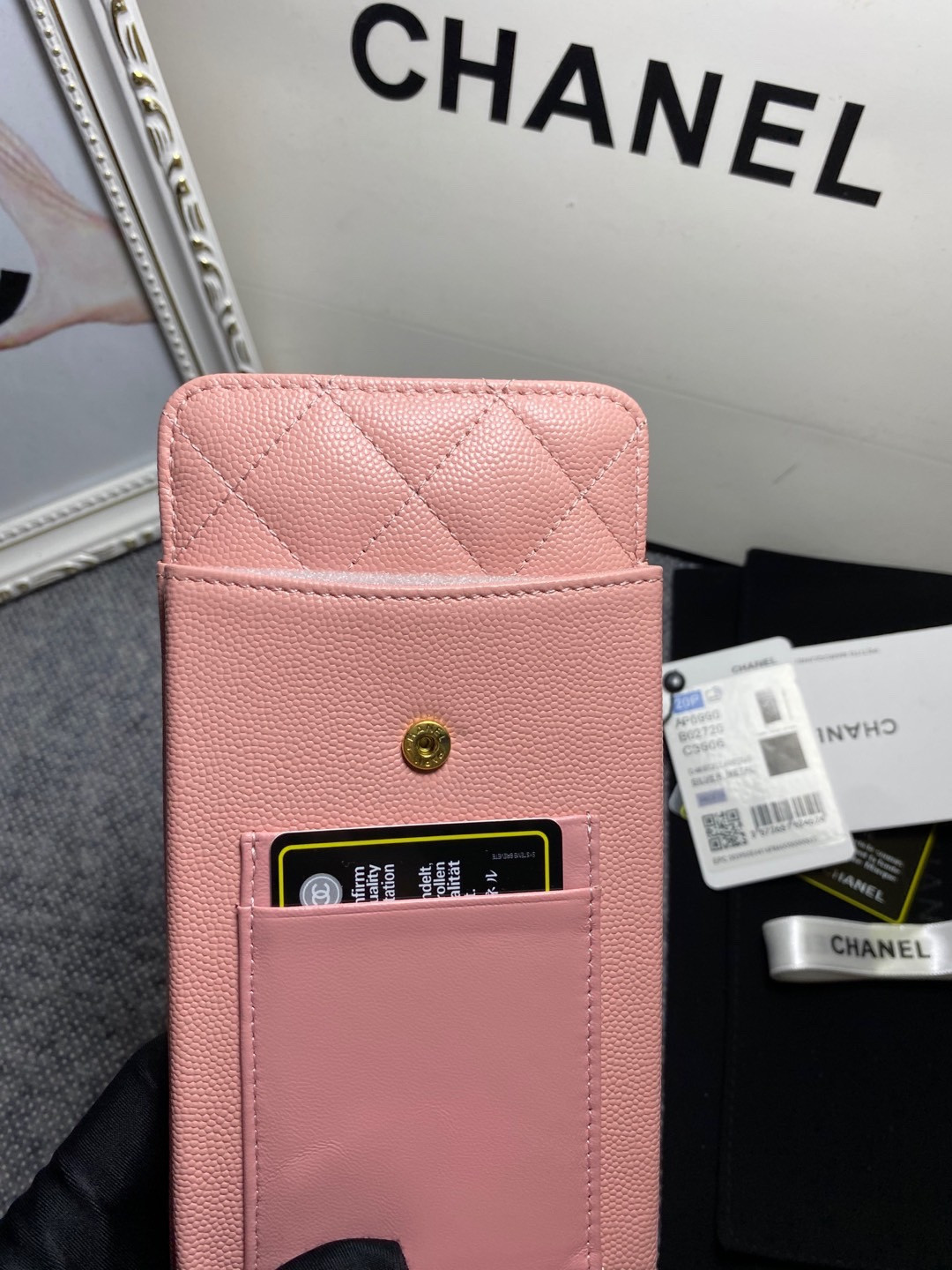 Ch*el long zipped wallet 19-11cm
