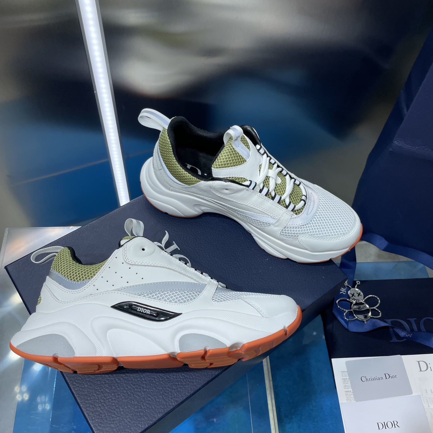 ua D*or b22 white and green sneaker