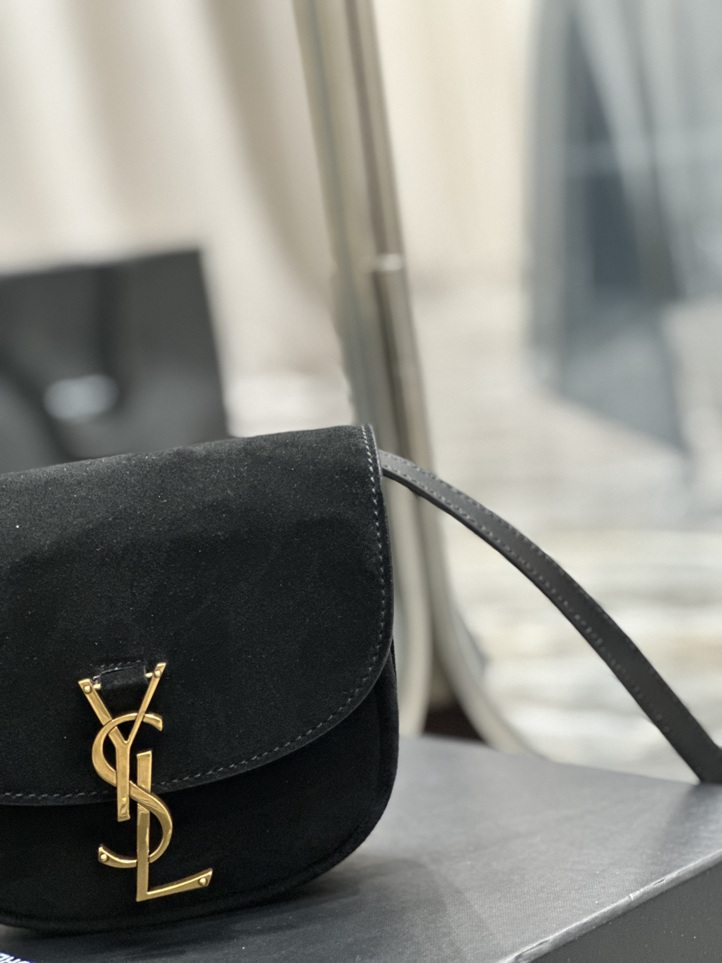 Y*L kaia small satchel in smooth leather  7.2 x 6.1 x 2.1 inches