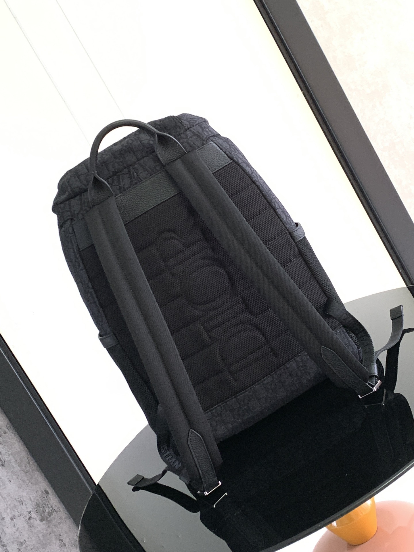 D*or 8 backpack with flap black D*or oblique jacquard 31 x 48 x 16.5 cm