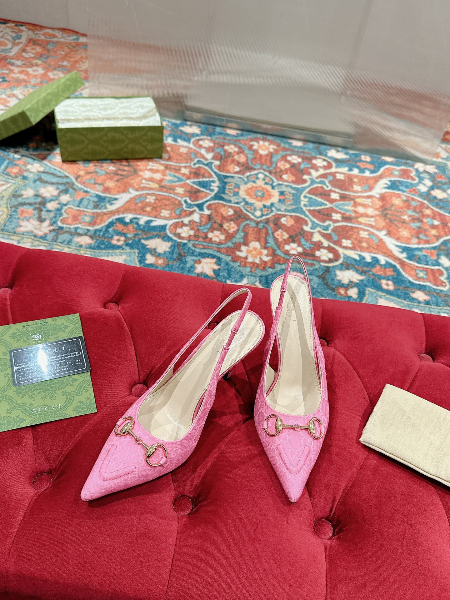ua G*u*i horsebit slingback pump high heel
