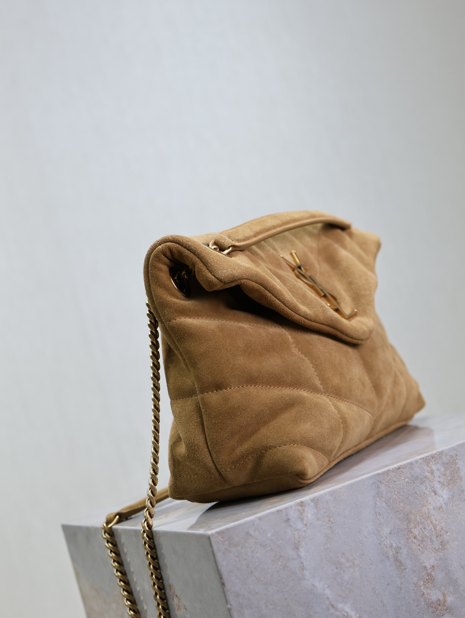 Y*L loulou small puffer (suede)  29 x 17 x 11cm