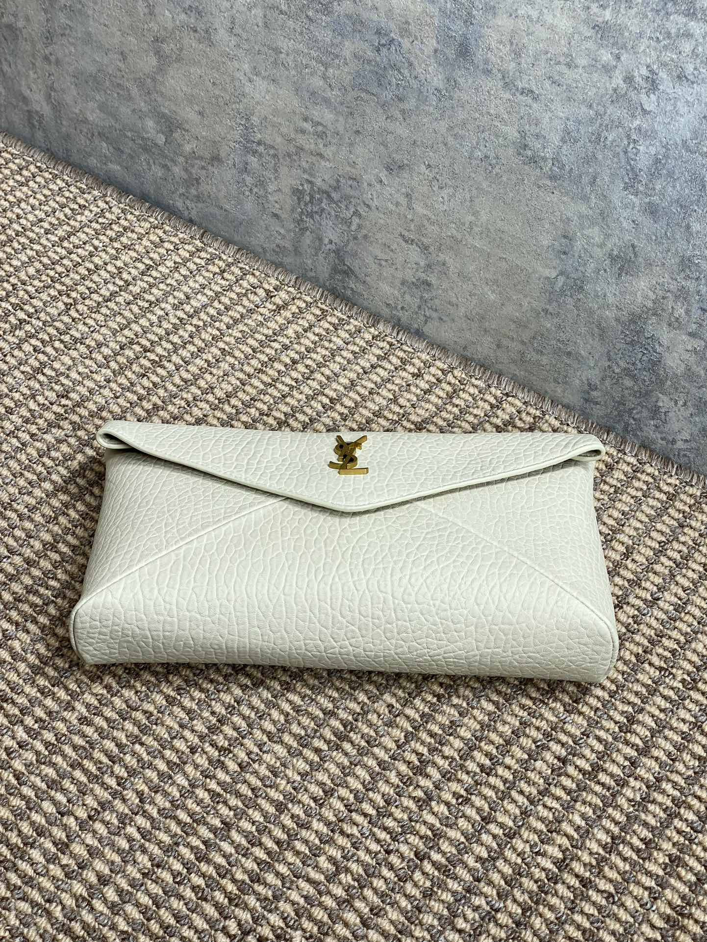 Y*L cassandre large envelope pouch in lambskin 29.5x18x4.5cm