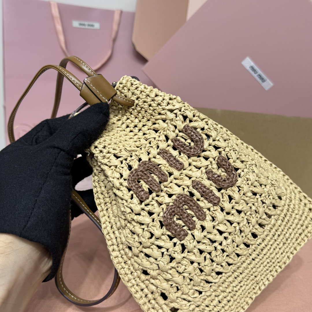 Miu Miu Woven fabric mini-bag 23x20cm