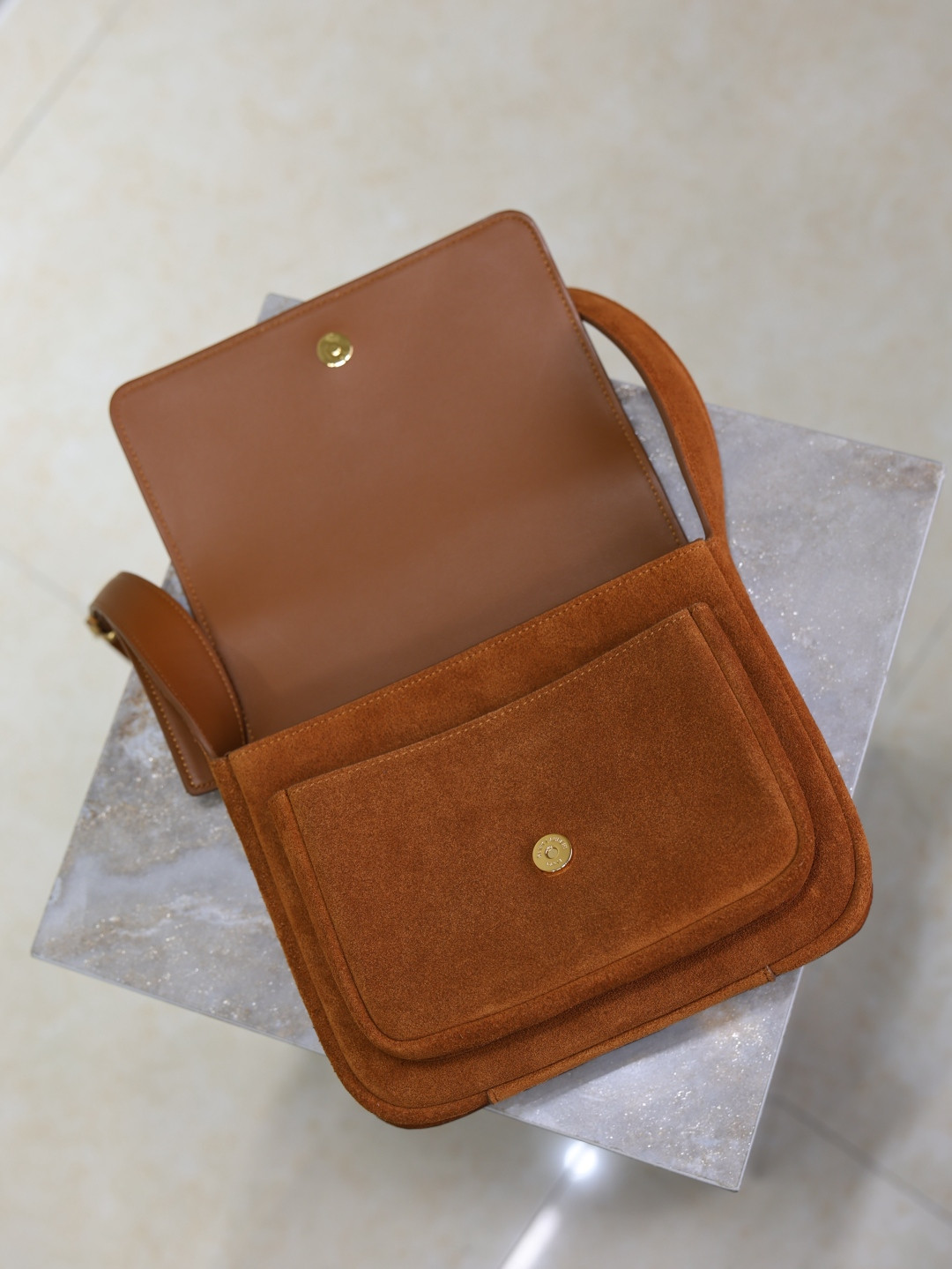 Y*L niki satchel in suede 21.5x16x9cm