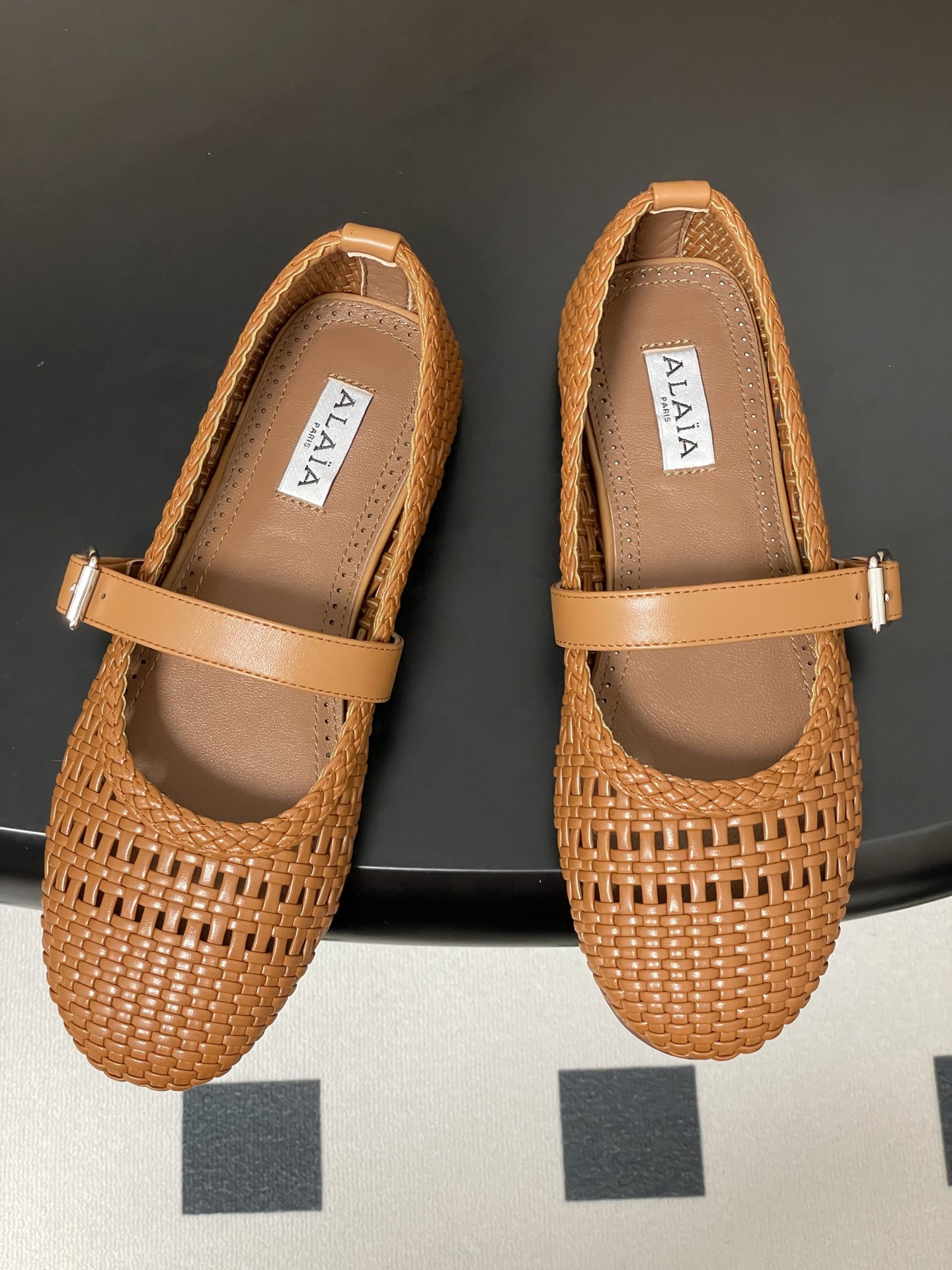 UA Alaïa Hollow Woven Mary Jane Flats(Customized Size 7-10 days production time)
