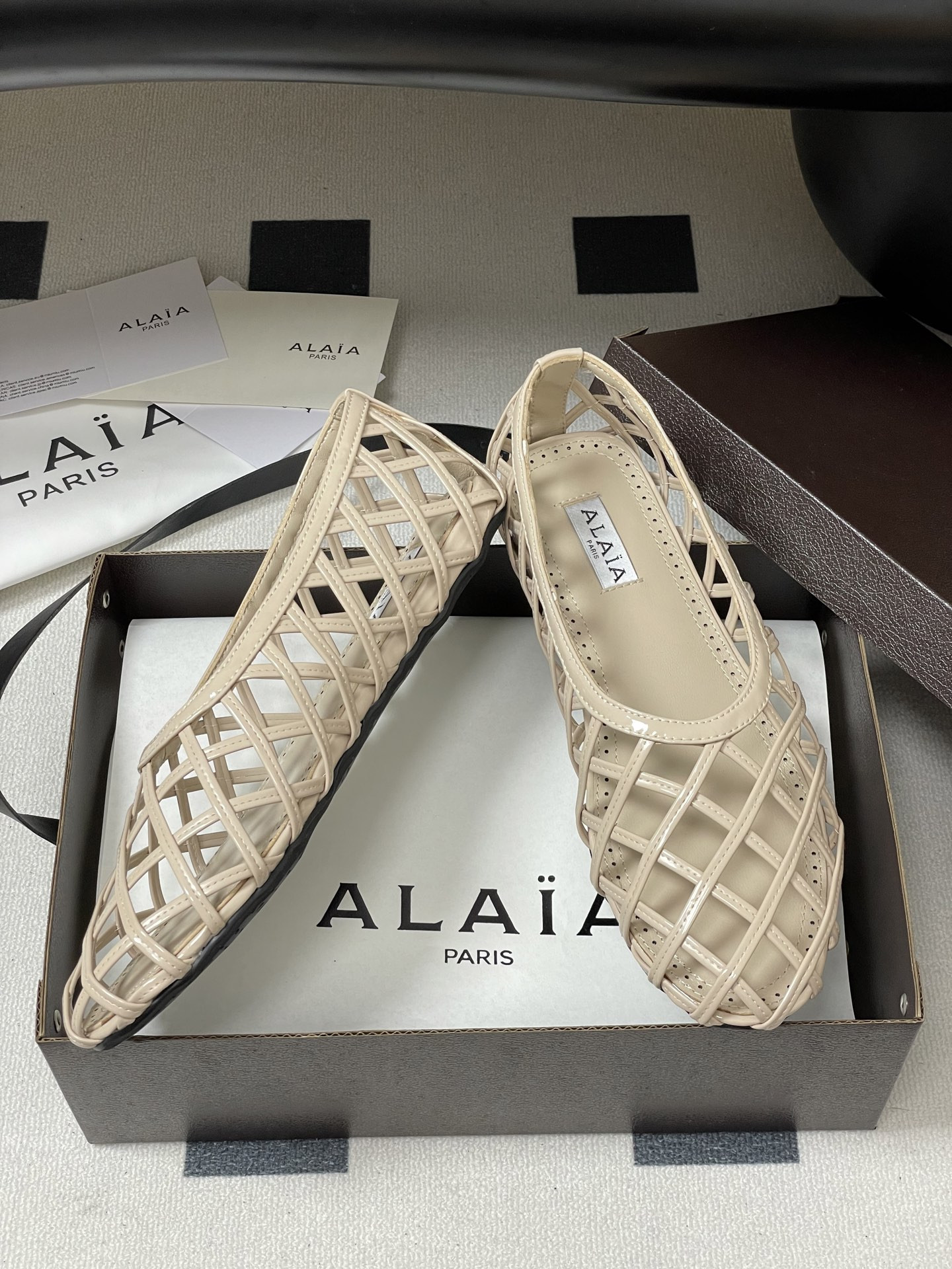 UA Alaïa CAGE BALLET FLATS(Customized Size 7-10 days production time)