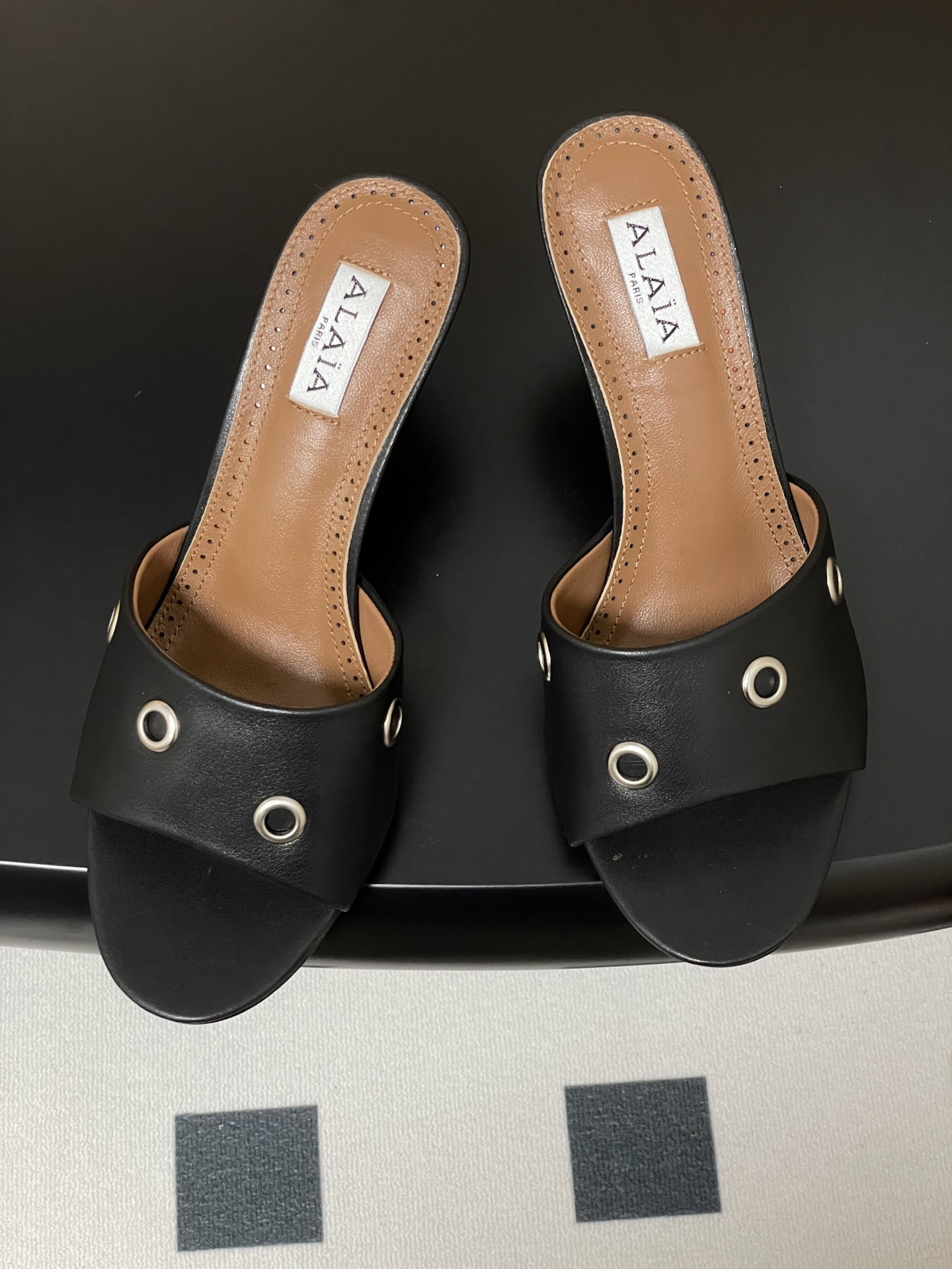 UA Alaia Ring Eyelets slippers 7cm Heel(Customized Size 7-10 days production time)