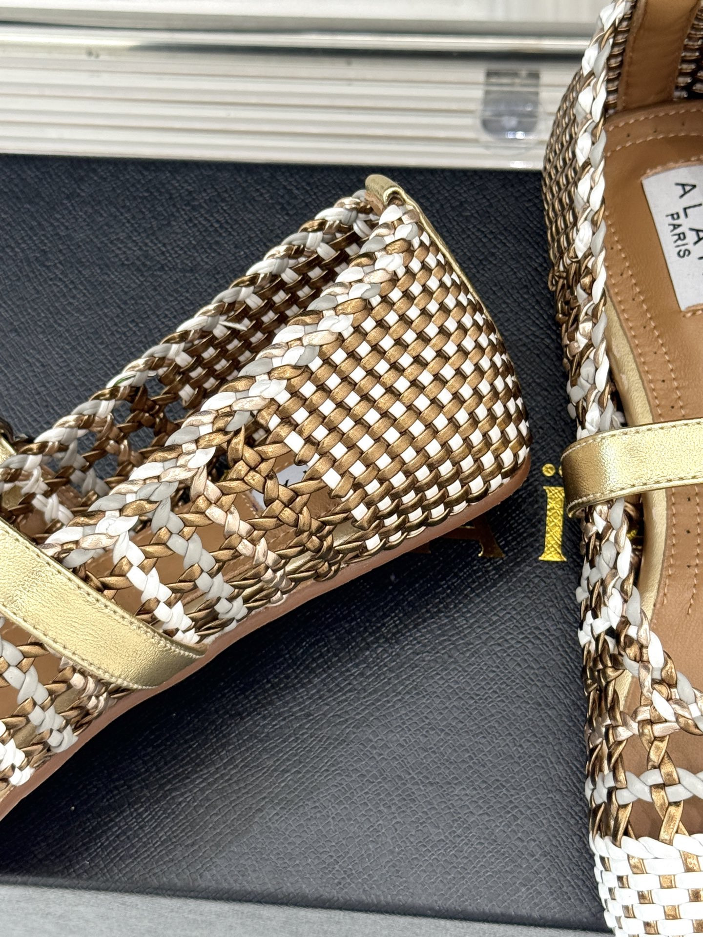 UA Alaïa Hollow Woven Mary Jane Flats(Customized Size 7-10 days production time)