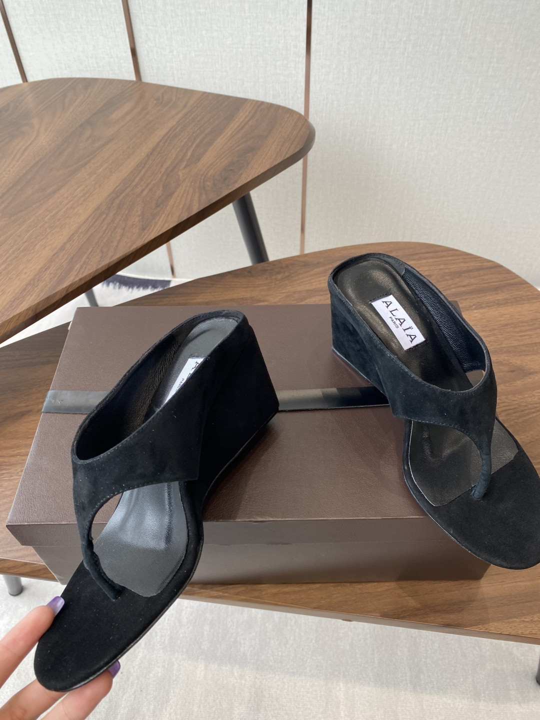 UA Alaia Wedge Cube Satin Sandal(Customized Size 7-10 days production time)